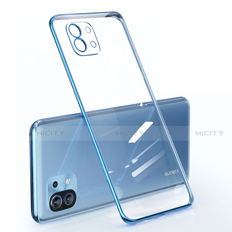 Coque Ultra Fine TPU Souple Housse Etui Transparente pour Xiaomi Mi 11 5G Bleu Plus