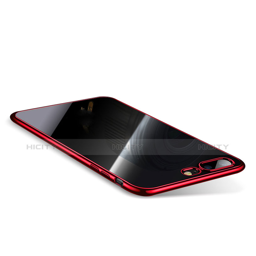 Coque Ultra Fine TPU Souple Housse Etui Transparente Q01 pour Apple iPhone 7 Plus Rouge Plus