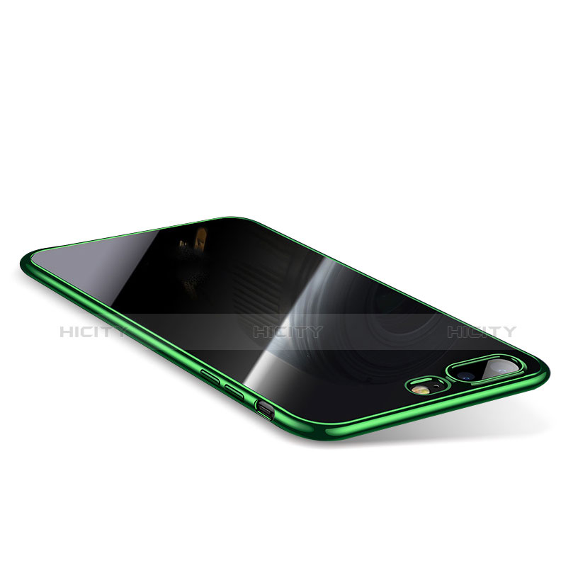 Coque Ultra Fine TPU Souple Housse Etui Transparente Q01 pour Apple iPhone 7 Plus Vert Plus