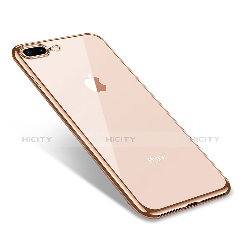 Coque Ultra Fine TPU Souple Housse Etui Transparente Q06 pour Apple iPhone 7 Plus Or Plus