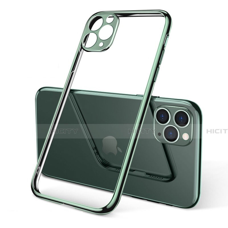 Coque Ultra Fine TPU Souple Housse Etui Transparente S01 pour Apple iPhone 11 Pro Vert Plus