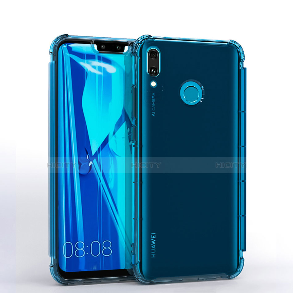 Coque Ultra Fine TPU Souple Housse Etui Transparente S01 pour Huawei Enjoy 9 Plus Bleu Plus