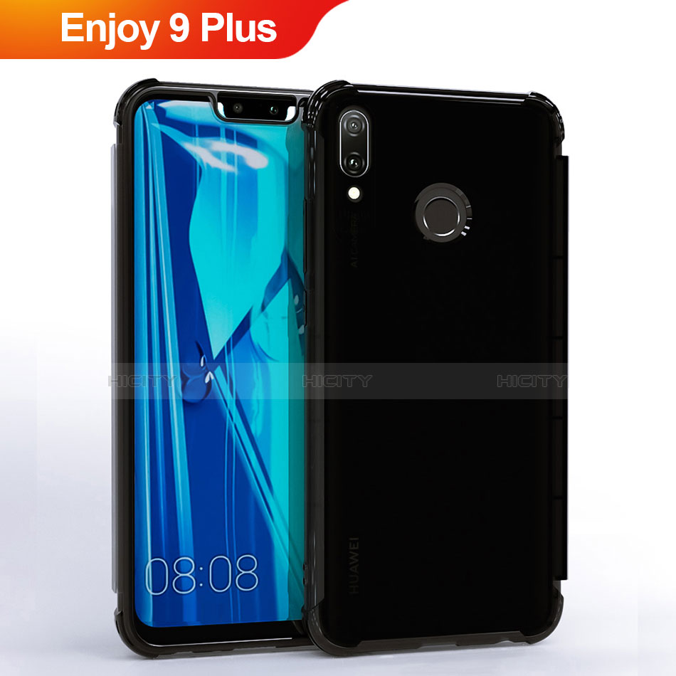 Coque Ultra Fine TPU Souple Housse Etui Transparente S01 pour Huawei Enjoy 9 Plus Noir Plus