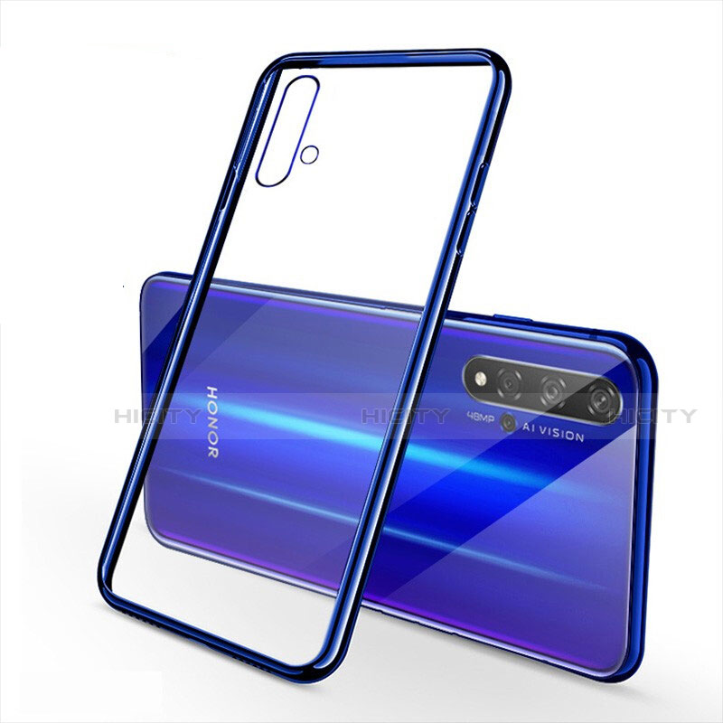 Coque Ultra Fine TPU Souple Housse Etui Transparente S01 pour Huawei Honor 20 Bleu Plus