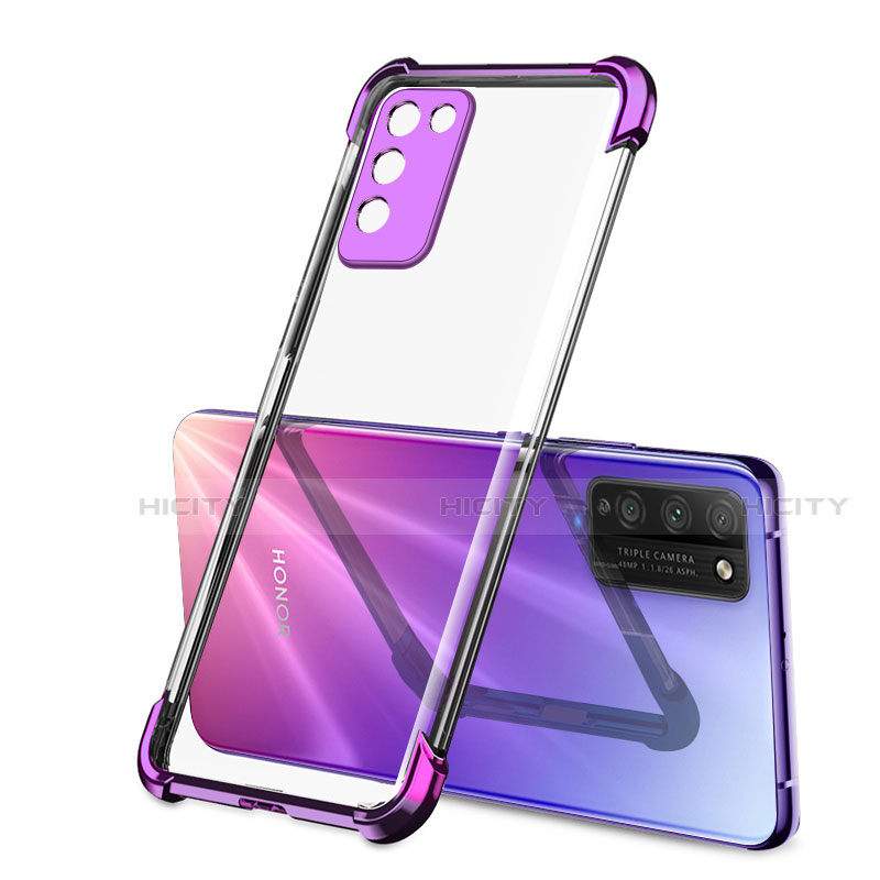 Coque Ultra Fine TPU Souple Housse Etui Transparente S01 pour Huawei Honor 30 Lite 5G Violet Plus