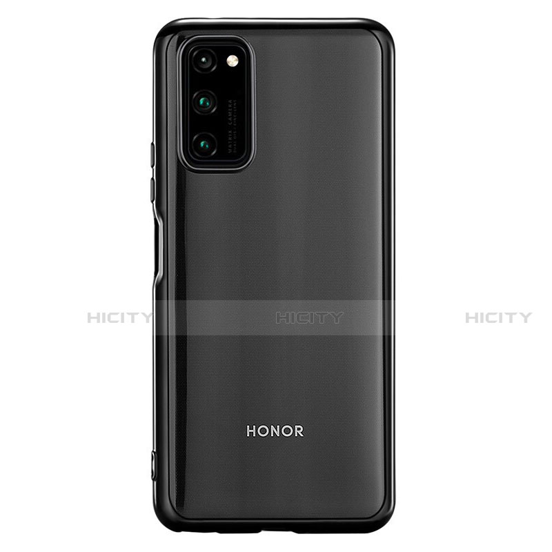 Coque Ultra Fine TPU Souple Housse Etui Transparente S01 pour Huawei Honor V30 5G Noir Plus