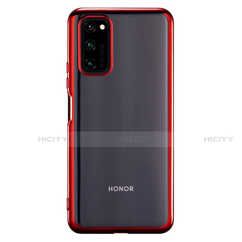 Coque Ultra Fine TPU Souple Housse Etui Transparente S01 pour Huawei Honor V30 5G Rouge Plus