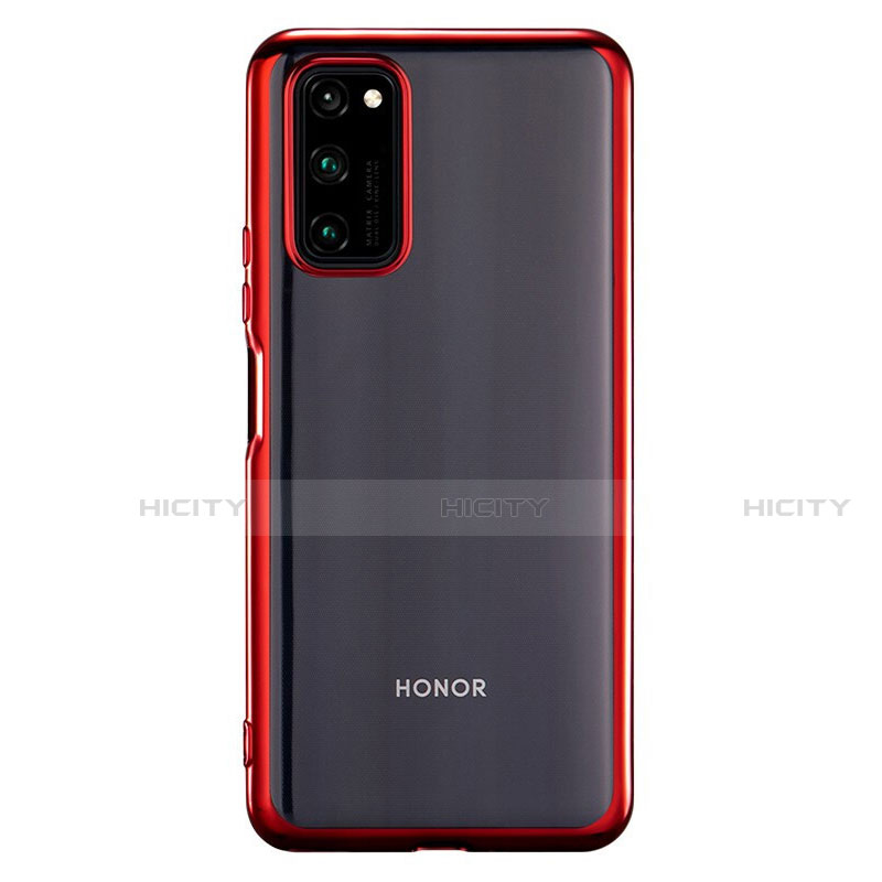 Coque Ultra Fine TPU Souple Housse Etui Transparente S01 pour Huawei Honor View 30 5G Rouge Plus