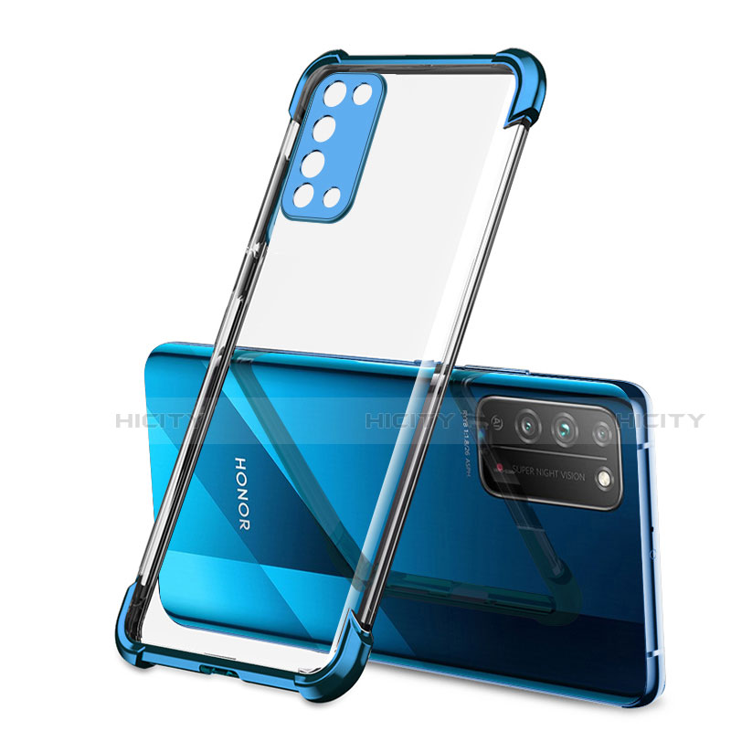 Coque Ultra Fine TPU Souple Housse Etui Transparente S01 pour Huawei Honor X10 5G Bleu Plus