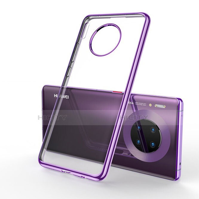 Coque Ultra Fine TPU Souple Housse Etui Transparente S01 pour Huawei Mate 30 5G Violet Plus