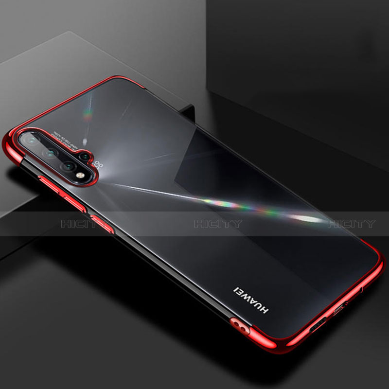 Coque Ultra Fine TPU Souple Housse Etui Transparente S01 pour Huawei Nova 5 Pro Rouge Plus