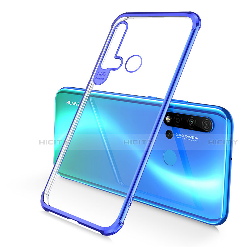 Coque Ultra Fine TPU Souple Housse Etui Transparente S01 pour Huawei Nova 5i Bleu Plus