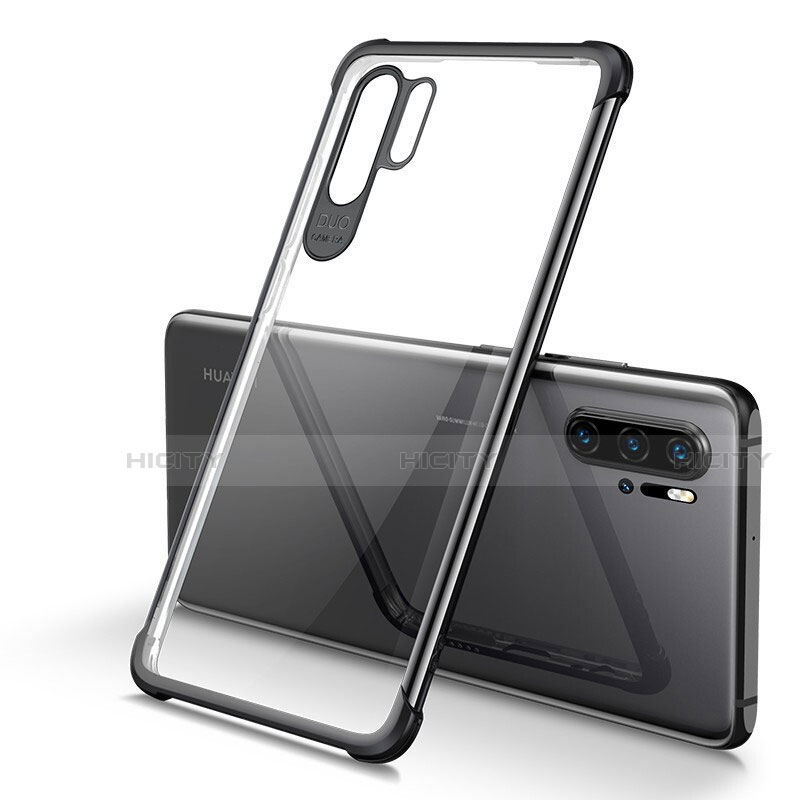 Coque Ultra Fine TPU Souple Housse Etui Transparente S01 pour Huawei P30 Pro New Edition Noir Plus