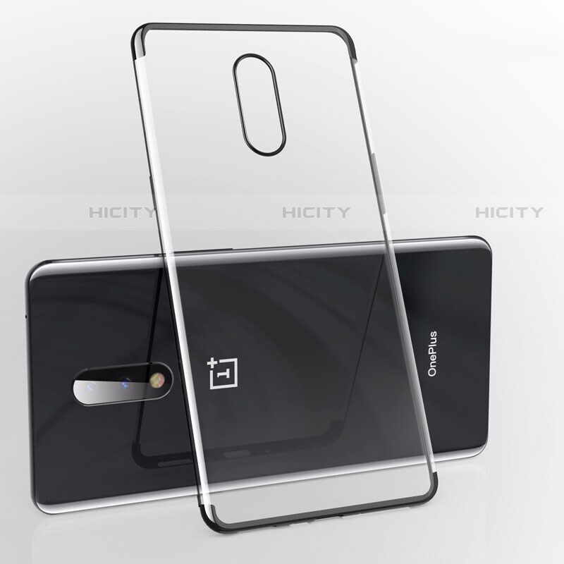 Coque Ultra Fine TPU Souple Housse Etui Transparente S01 pour OnePlus 7 Noir Plus