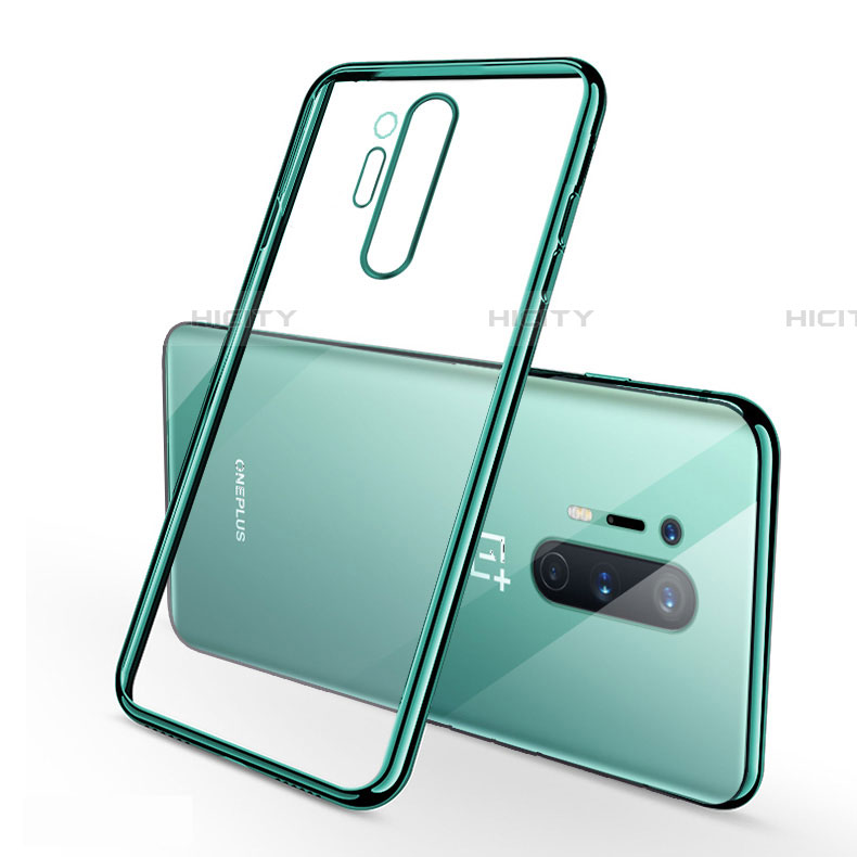 Coque Ultra Fine TPU Souple Housse Etui Transparente S01 pour OnePlus 8 Pro Vert Plus