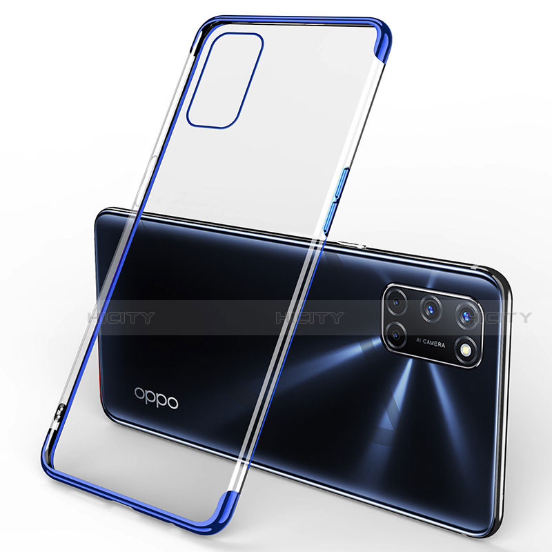 Coque Ultra Fine TPU Souple Housse Etui Transparente S01 pour Oppo A52 Bleu Plus