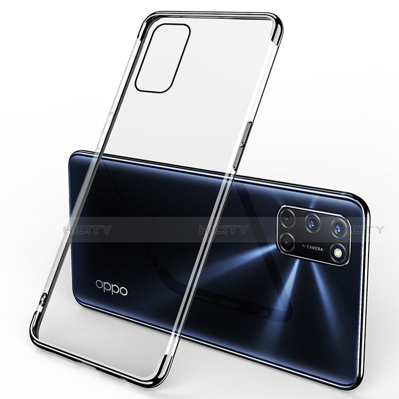 Coque Ultra Fine TPU Souple Housse Etui Transparente S01 pour Oppo A52 Noir Plus