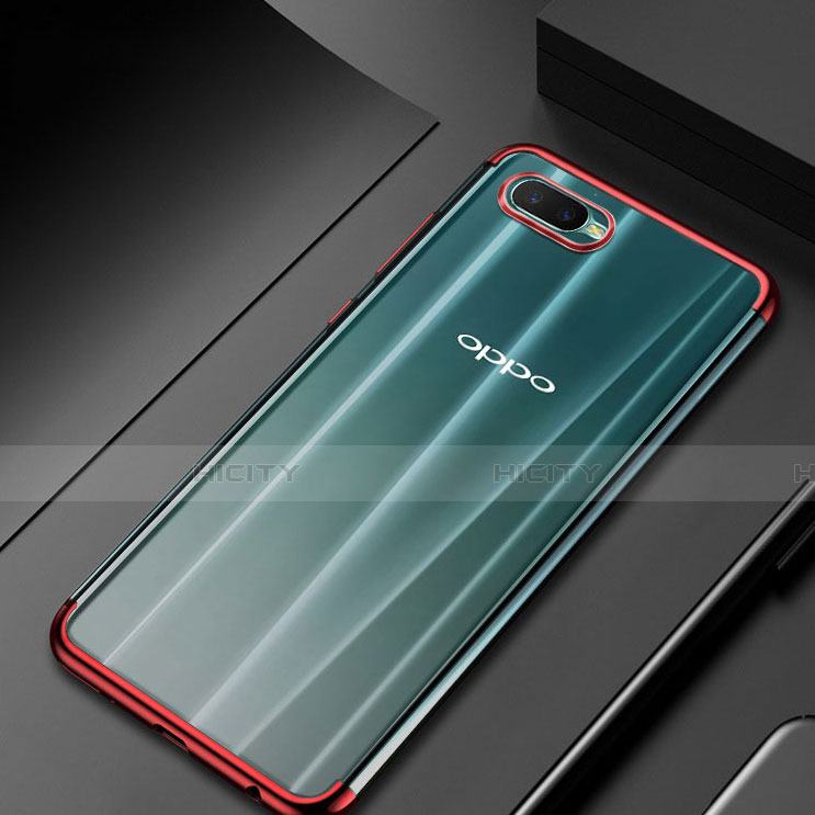 Coque Ultra Fine TPU Souple Housse Etui Transparente S01 pour Oppo R15X Rouge Plus