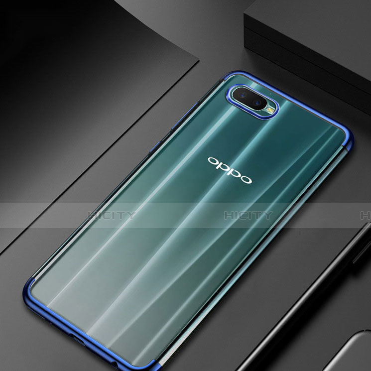 Coque Ultra Fine TPU Souple Housse Etui Transparente S01 pour Oppo R17 Neo Bleu Plus