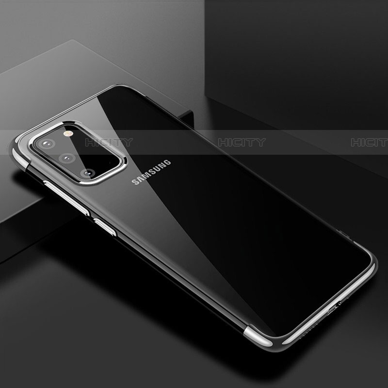 Coque Ultra Fine TPU Souple Housse Etui Transparente S01 pour Samsung Galaxy S20 Argent Plus