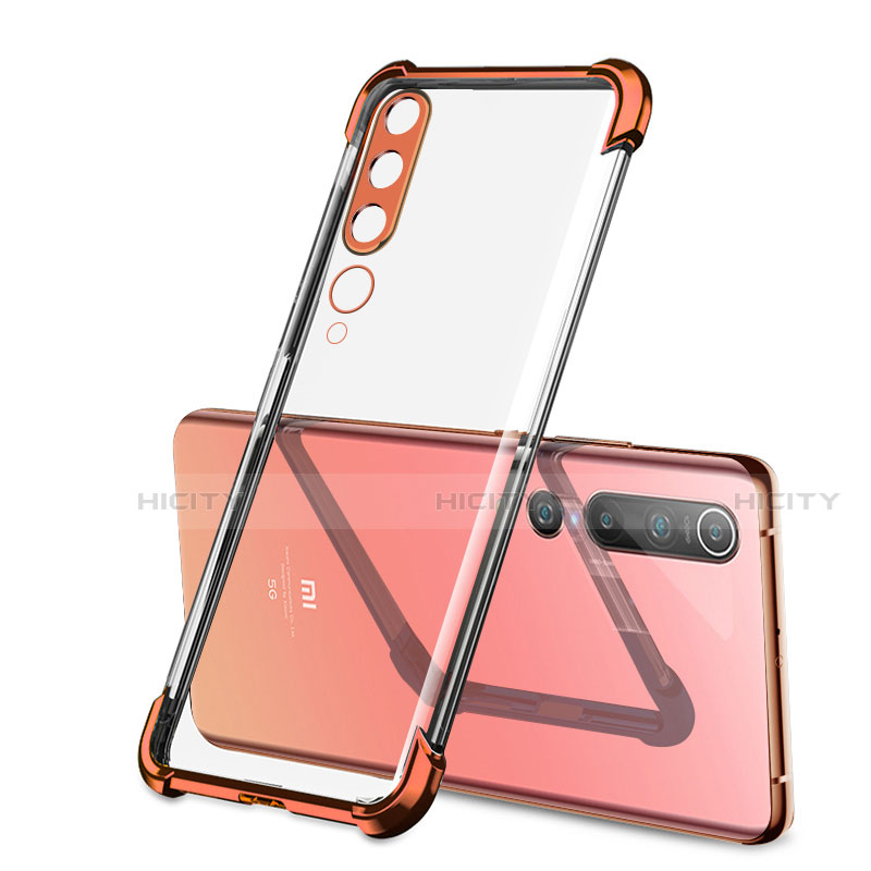 Coque Ultra Fine TPU Souple Housse Etui Transparente S01 pour Xiaomi Mi 10 Orange Plus