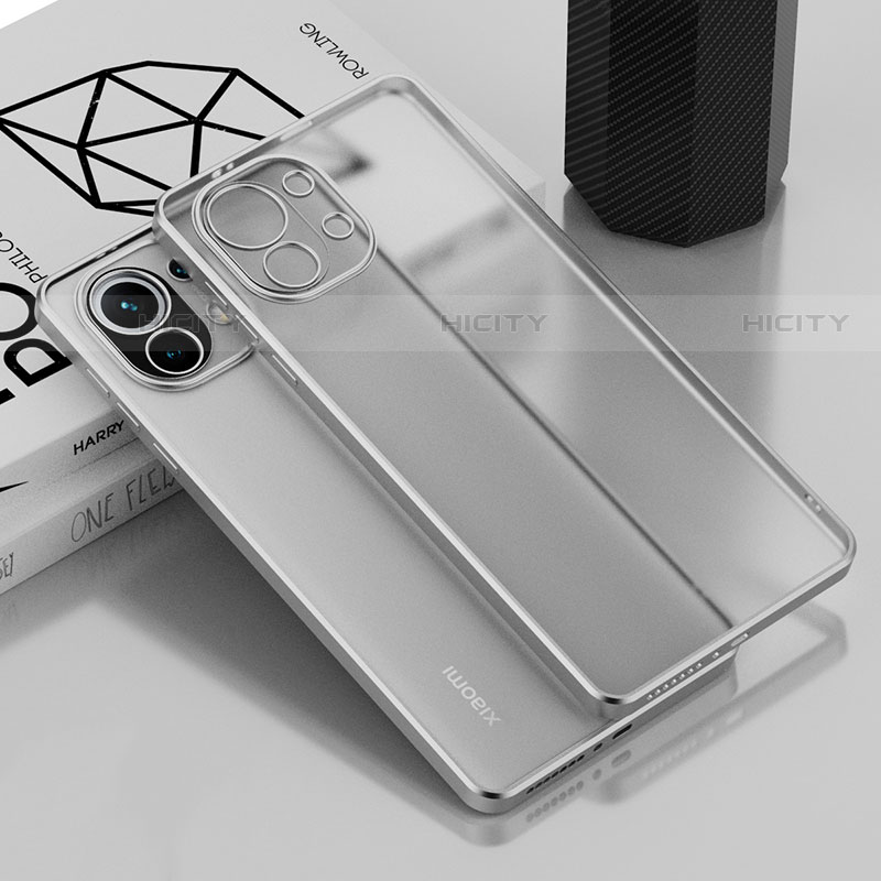 Coque Ultra Fine TPU Souple Housse Etui Transparente S01 pour Xiaomi Mi 11 5G Argent Plus