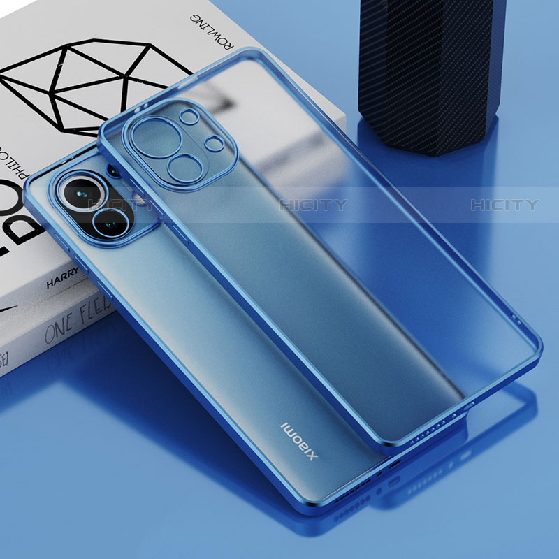 Coque Ultra Fine TPU Souple Housse Etui Transparente S01 pour Xiaomi Mi 11 5G Bleu Plus