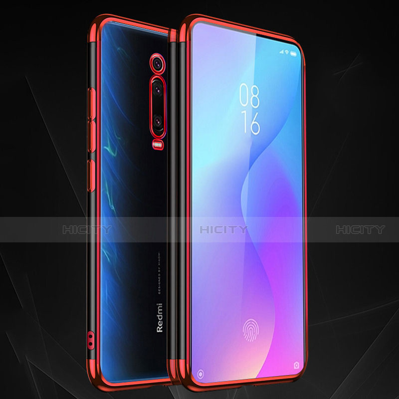 Coque Ultra Fine TPU Souple Housse Etui Transparente S01 pour Xiaomi Mi 9T Rouge Plus