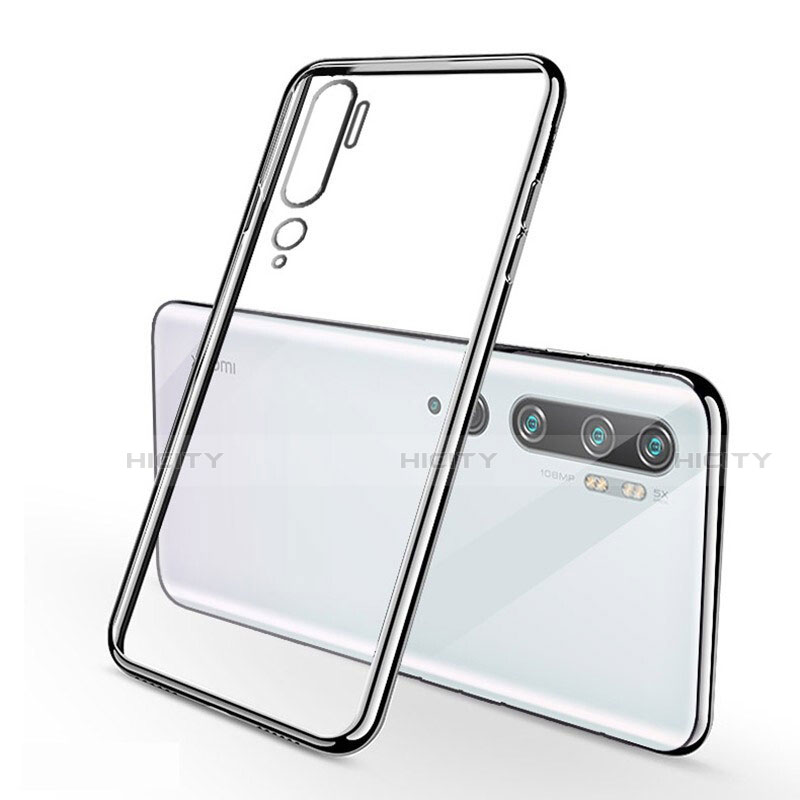 Coque Ultra Fine TPU Souple Housse Etui Transparente S01 pour Xiaomi Mi Note 10 Argent Plus