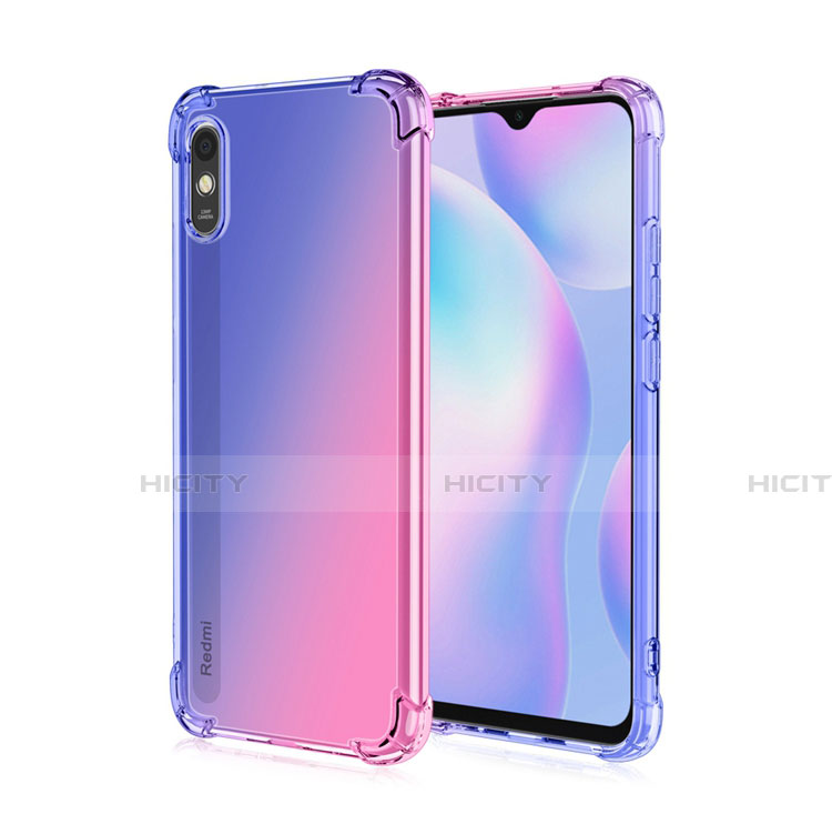 Coque Ultra Fine TPU Souple Housse Etui Transparente S01 pour Xiaomi Redmi 9i Bleu Plus