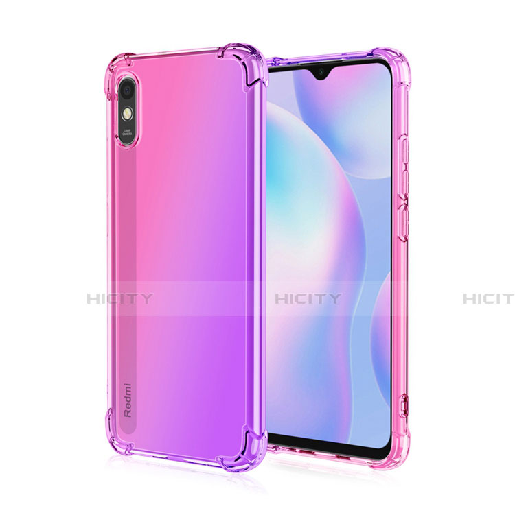 Coque Ultra Fine TPU Souple Housse Etui Transparente S01 pour Xiaomi Redmi 9i Violet Clair Plus