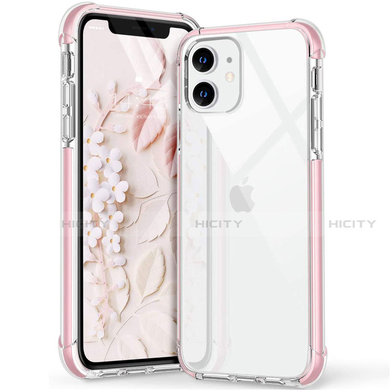 Coque Ultra Fine TPU Souple Housse Etui Transparente S02 pour Apple iPhone 12 Mini Rose Plus