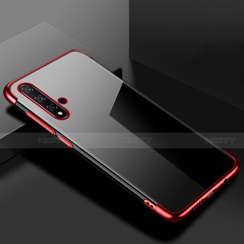 Coque Ultra Fine TPU Souple Housse Etui Transparente S02 pour Huawei Honor 20 Rouge Plus