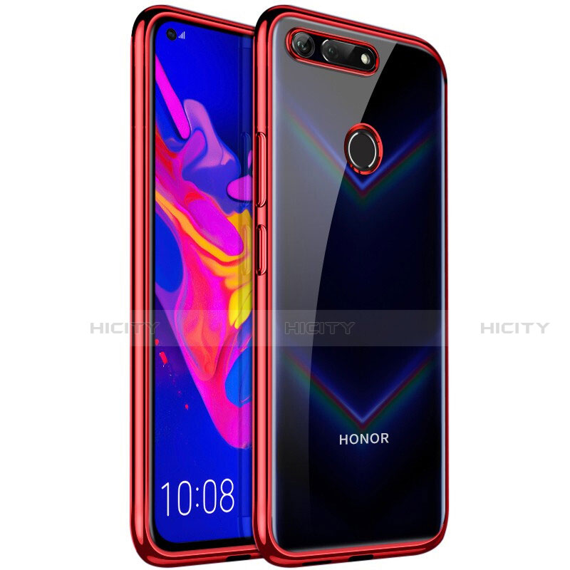 Coque Ultra Fine TPU Souple Housse Etui Transparente S02 pour Huawei Honor V20 Rouge Plus