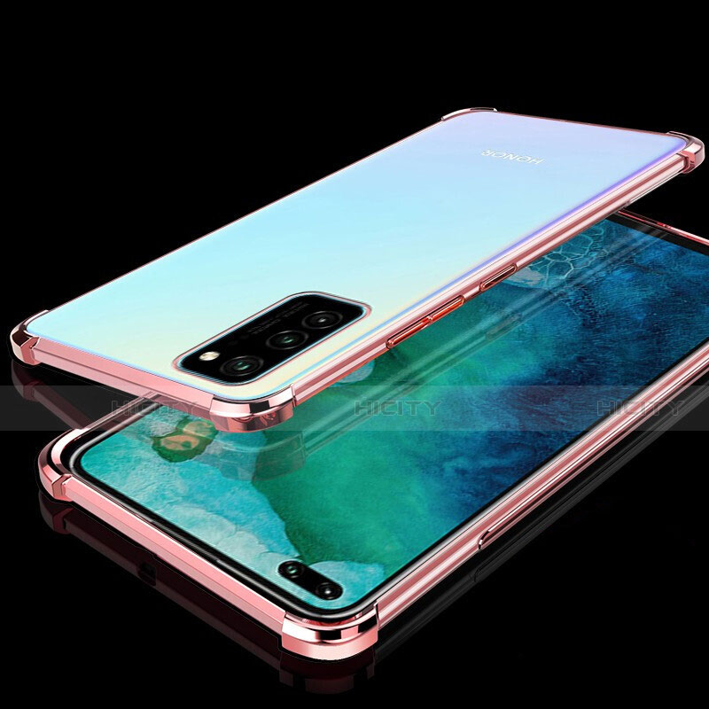 Coque Ultra Fine TPU Souple Housse Etui Transparente S02 pour Huawei Honor View 30 5G Or Rose Plus