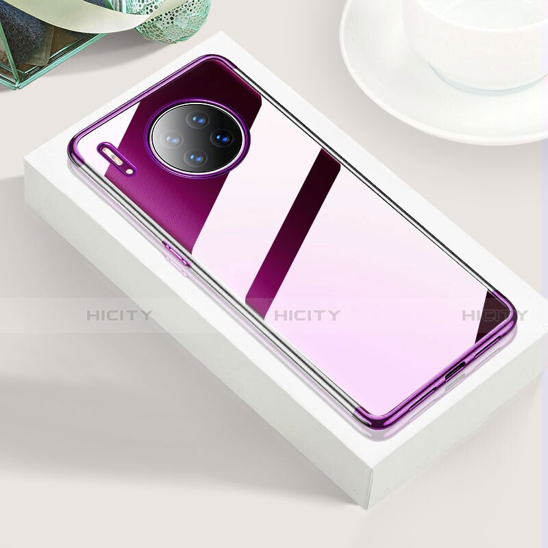 Coque Ultra Fine TPU Souple Housse Etui Transparente S02 pour Huawei Mate 30 5G Violet Plus