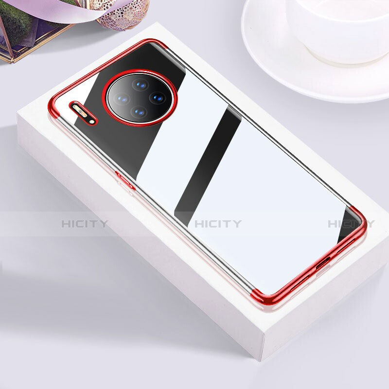 Coque Ultra Fine TPU Souple Housse Etui Transparente S02 pour Huawei Mate 30 Rouge Plus