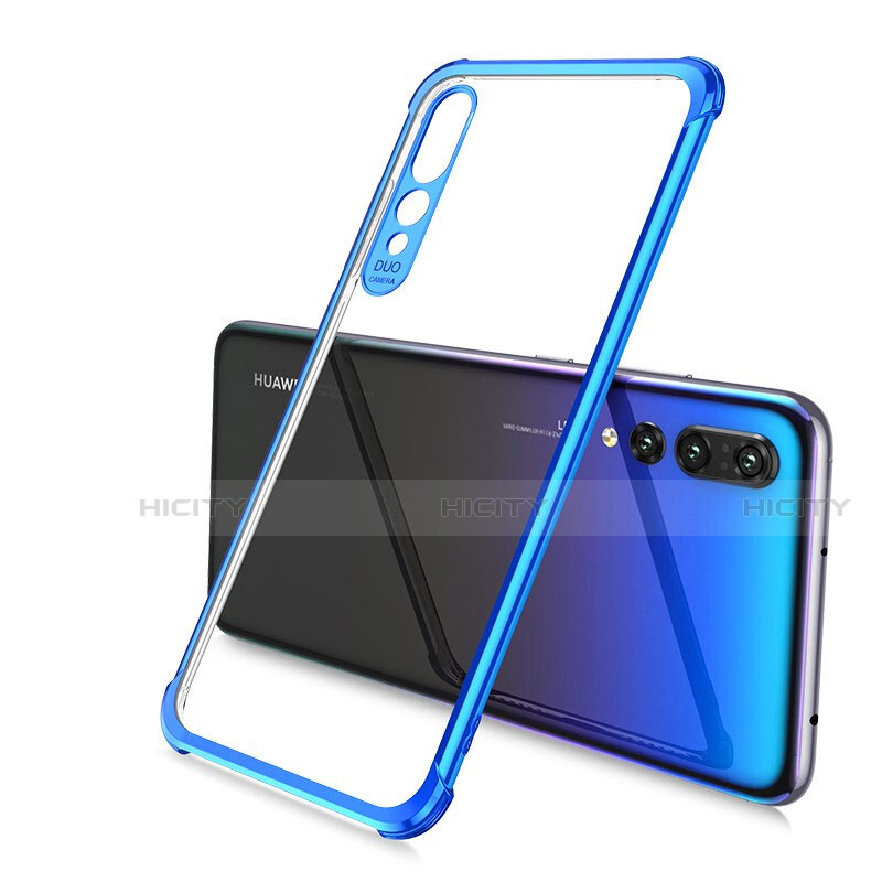 Coque Ultra Fine TPU Souple Housse Etui Transparente S02 pour Huawei P20 Pro Bleu Plus