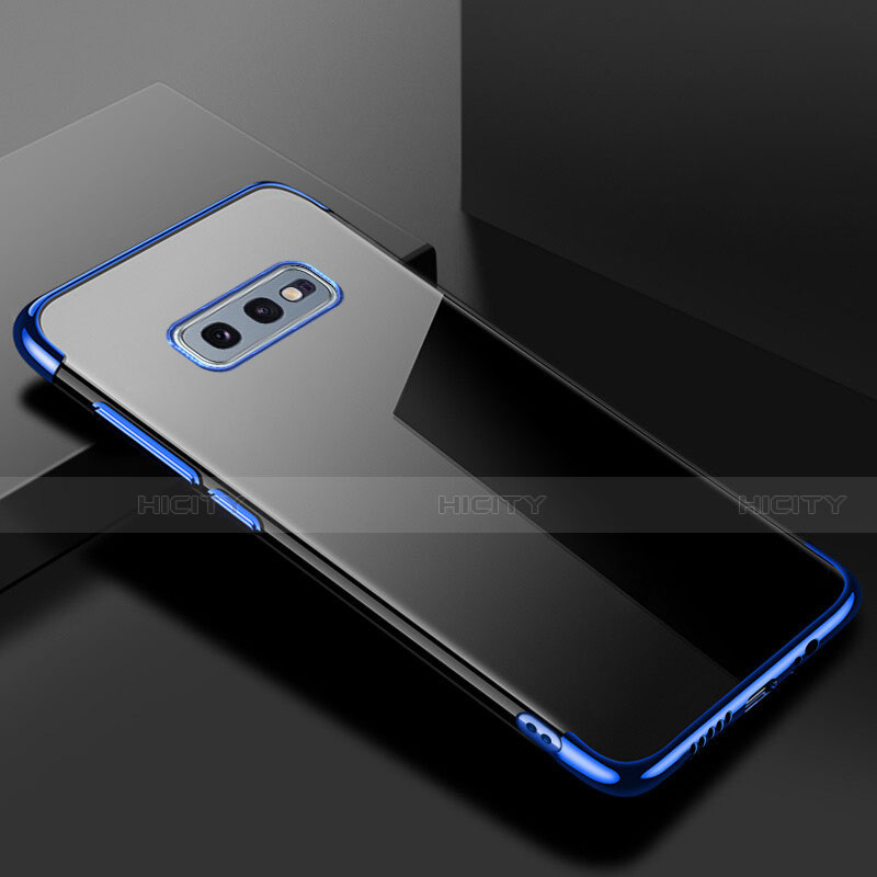 Coque Ultra Fine TPU Souple Housse Etui Transparente S02 pour Samsung Galaxy S10e Bleu Plus