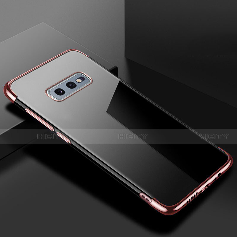 Coque Ultra Fine TPU Souple Housse Etui Transparente S02 pour Samsung Galaxy S10e Or Rose Plus