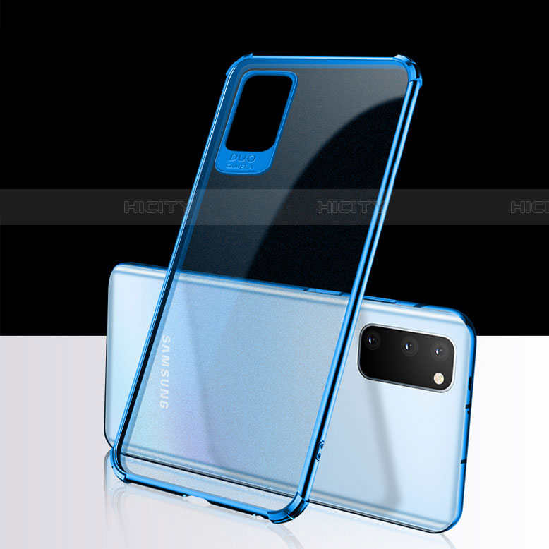 Coque Ultra Fine TPU Souple Housse Etui Transparente S02 pour Samsung Galaxy S20 5G Bleu Plus