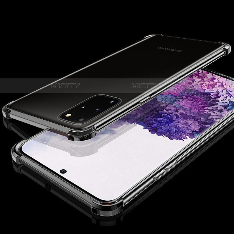 Coque Ultra Fine TPU Souple Housse Etui Transparente S02 pour Samsung Galaxy S20 Plus Noir Plus
