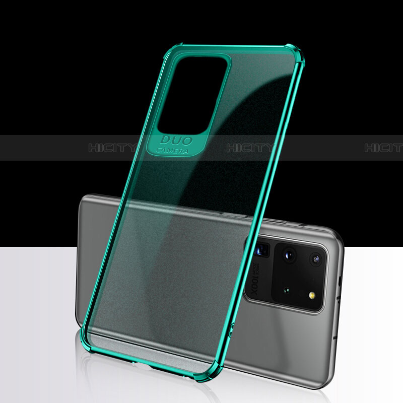 Coque Ultra Fine TPU Souple Housse Etui Transparente S02 pour Samsung Galaxy S20 Ultra 5G Vert Plus