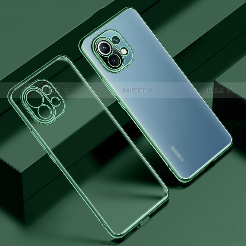 Coque Ultra Fine TPU Souple Housse Etui Transparente S02 pour Xiaomi Mi 11 5G Vert Plus