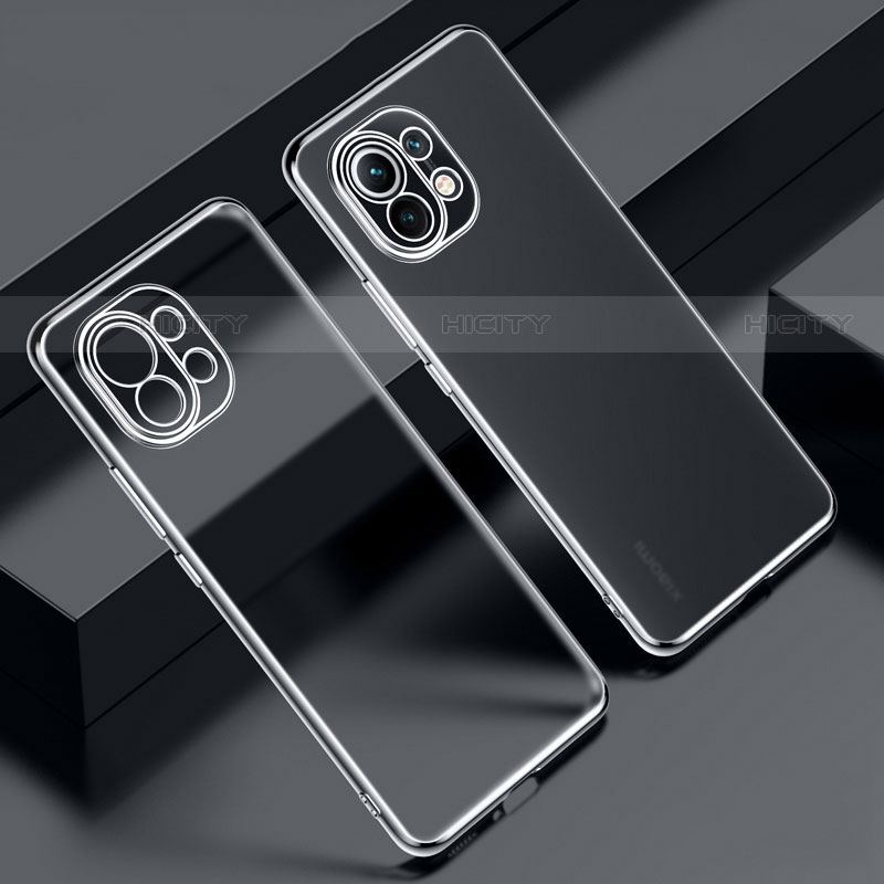 Coque Ultra Fine TPU Souple Housse Etui Transparente S02 pour Xiaomi Mi 11 Lite 4G Noir Plus