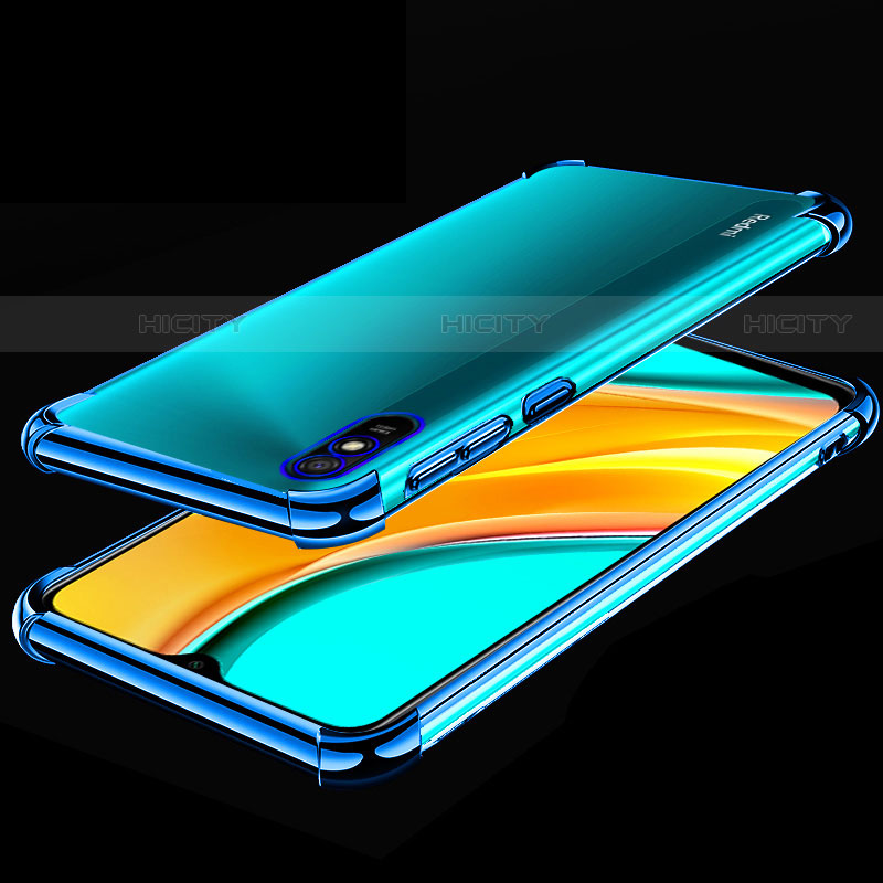 Coque Ultra Fine TPU Souple Housse Etui Transparente S02 pour Xiaomi Redmi 9A Bleu Plus