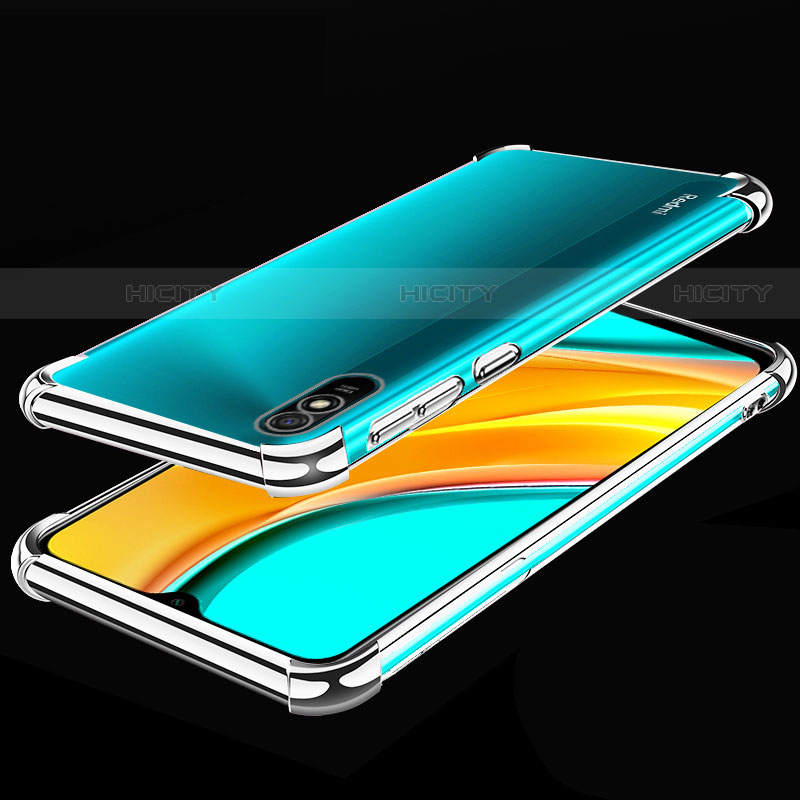 Coque Ultra Fine TPU Souple Housse Etui Transparente S02 pour Xiaomi Redmi 9i Argent Plus