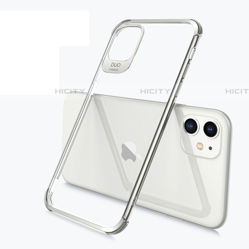 Coque Ultra Fine TPU Souple Housse Etui Transparente S03 pour Apple iPhone 11 Argent Plus