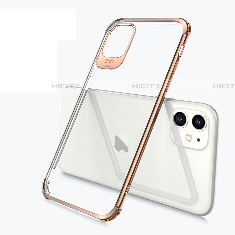 Coque Ultra Fine TPU Souple Housse Etui Transparente S03 pour Apple iPhone 11 Or Plus