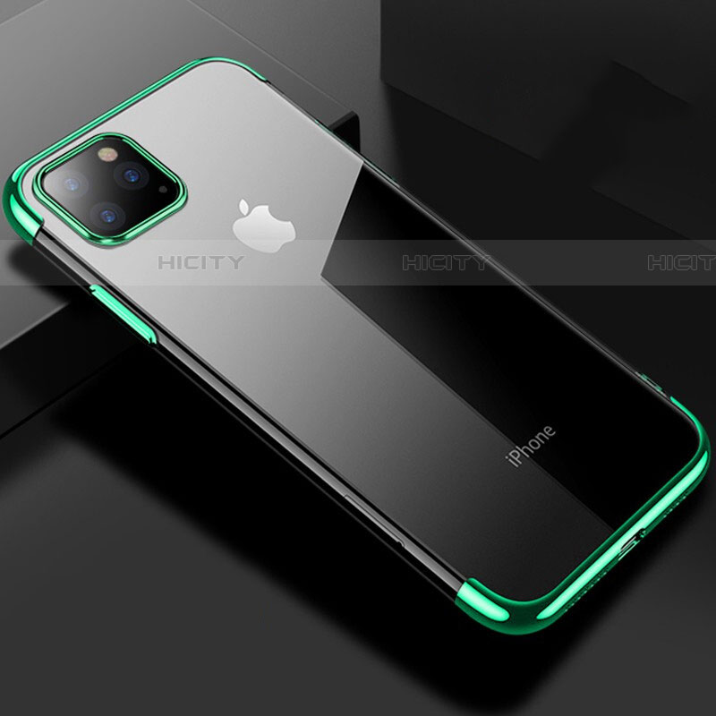 Coque Ultra Fine TPU Souple Housse Etui Transparente S03 pour Apple iPhone 11 Pro Max Vert Plus